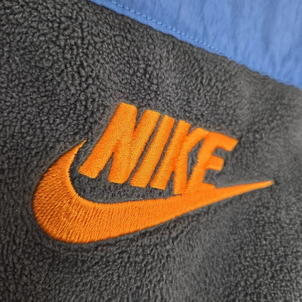 Nike Polar Fleece Half Zip Blue Orange Size‎ XL
